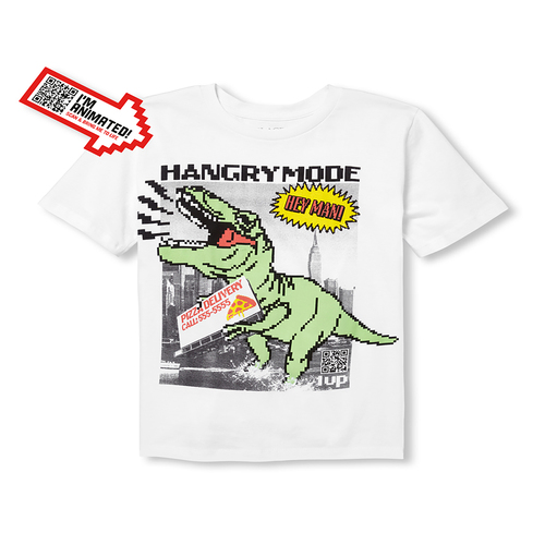 Boys T Shirts The Children S Place Free Shipping Boys Short Sleeve Hangry Mode Dino Animated Graphic Tee Next