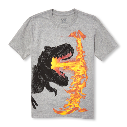 Boys T Shirts The Children S Place Free Shipping Boys Short Sleeve Fire Dino Graphic Tee Next