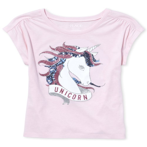 

Girls Embellished Top - Pink - The Children's Place