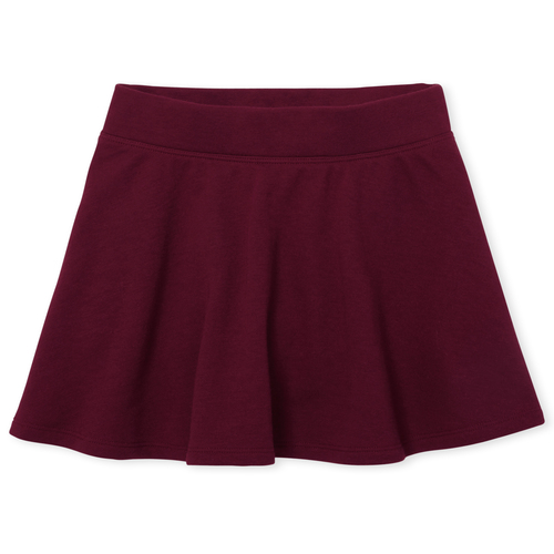

Girls Uniform Active French Terry Skort - Red - The Children's Place