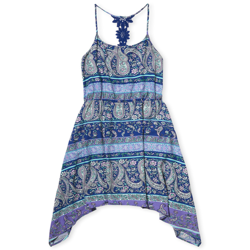 

Womens Mommy And Me Paisley Matching Sharkbite Hem Dress - Purple - The Children' Place