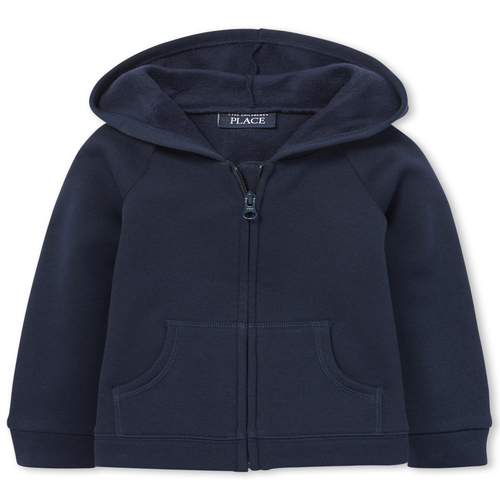

s Toddler Uniform French Terry Zip Up Hoodie - Blue - The Children's Place