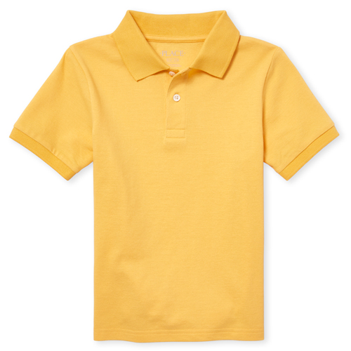 

s Boys Uniform Pique Polo - Yellow - The Children's Place