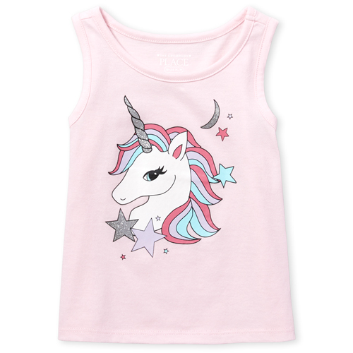 

s Baby And Toddler Mix And Match Glitter Tank Top - Pink - The Children's Place