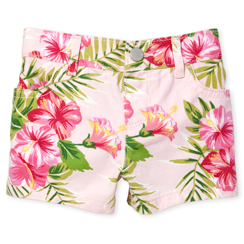 

Newborn Baby And Toddler Print Shortie Shorts - Pink - The Children's Place
