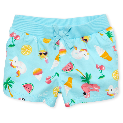 

Newborn Baby And Toddler Print Pull On Shorts - Blue - The Children's Place