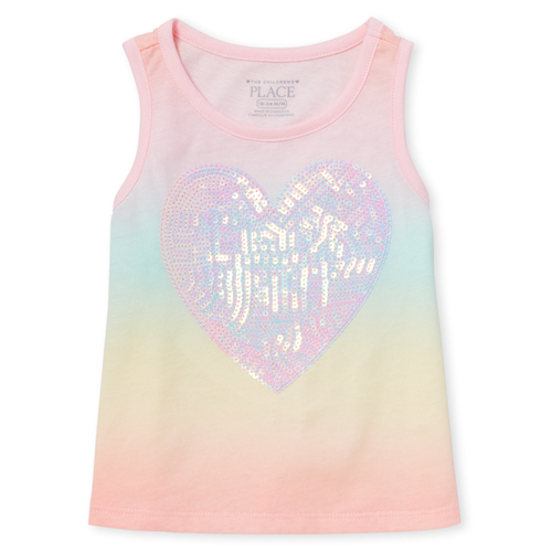 

s Baby And Toddler Embellished Tie Dye Tank Top - Pink - The Children's Place