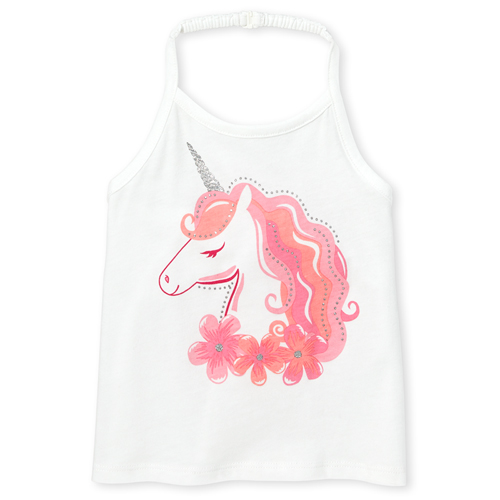 

s Baby And Toddler Mix And Match Glitter Halter Top - White - The Children's Place