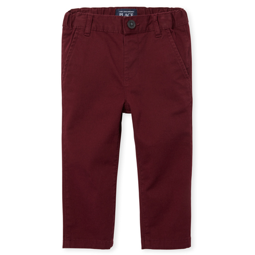 

s Baby And Toddler Boys Uniform Skinny Chino Pants - Red - The Children's Place