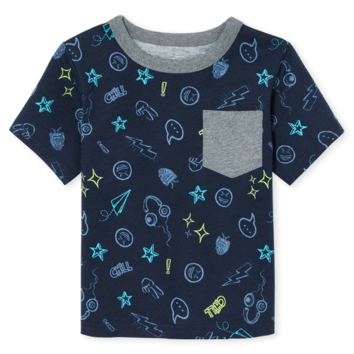 

s Baby And Toddler Boys Pocket Top - Blue - The Children's Place