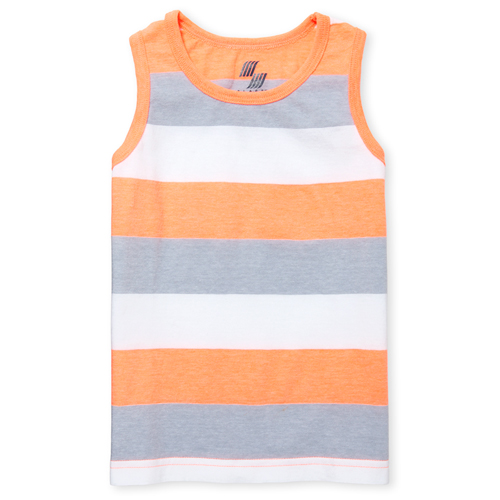 

s Baby And Toddler Boys Matchables Striped Tank Top - Orange - The Children's Place