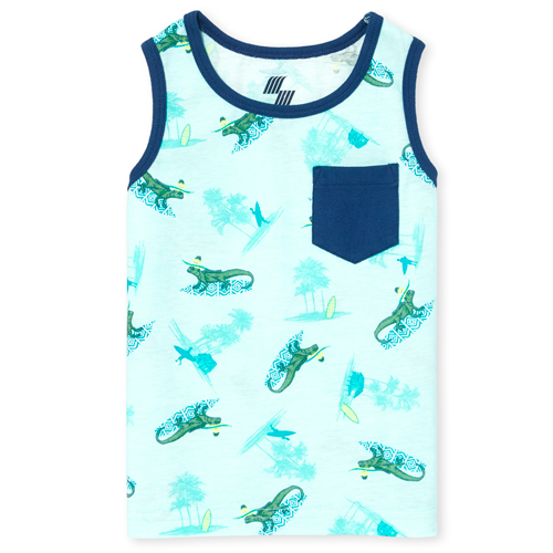 

s Baby And Toddler Boys Matchables Pocket Tank Top - Green - The Children's Place