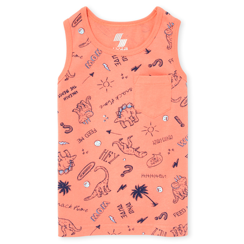 

s Baby And Toddler Boys Matchables Pocket Tank Top - Orange - The Children's Place