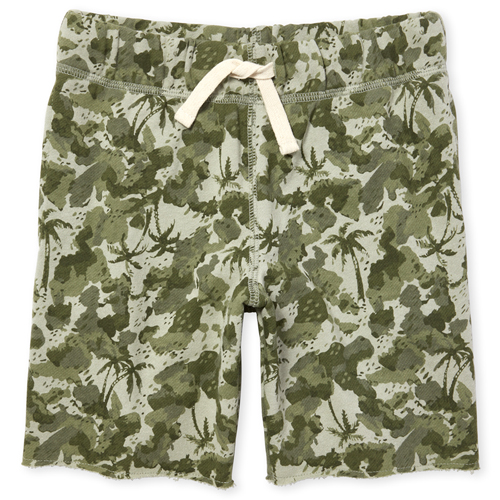 

s Boys Print French Terry Shorts - Green - The Children's Place