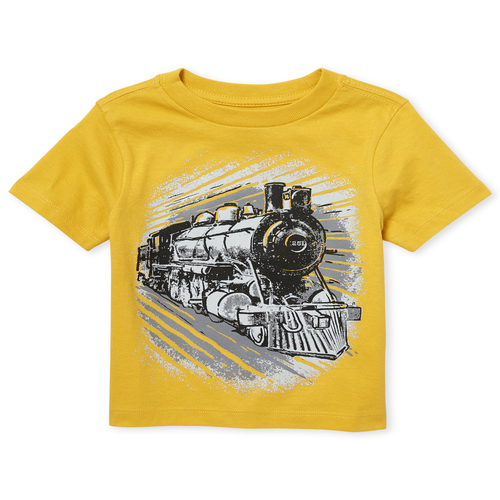 s Baby And Toddler Boys Train Graphic Tee - Yellow T-Shirt - The Children's Place