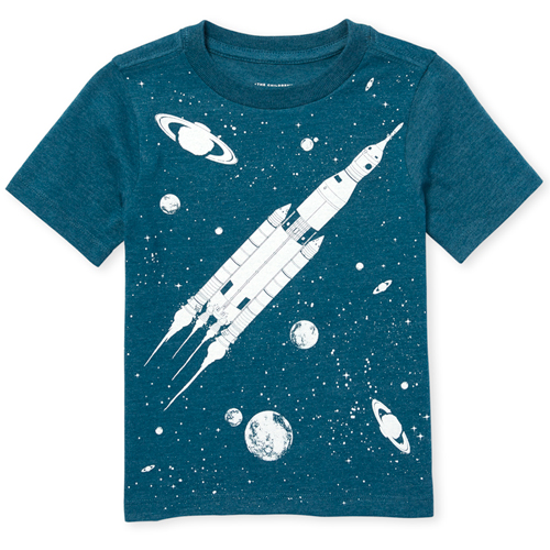 s Baby And Toddler Boys Spaceship Graphic Tee - Blue T-Shirt - The Children's Place