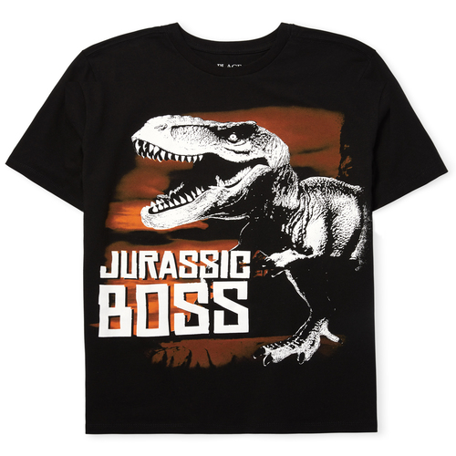 

Boys Boys Dino Graphic Tee - Black T-Shirt - The Children's Place