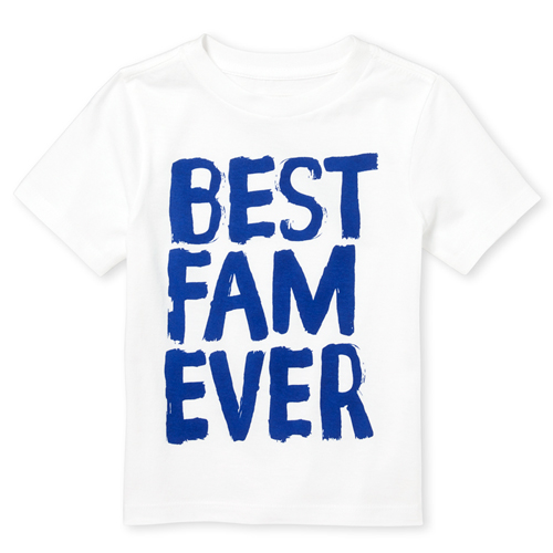 

s Baby And Toddler Boys Best Fam Graphic Tee - White T-Shirt - The Children's Place