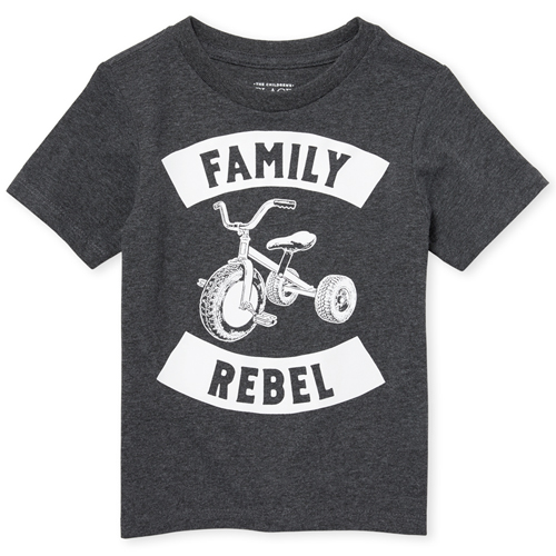 

s Baby And Toddler Boys Family Rebel Graphic Tee - Black T-Shirt - The Children's Place