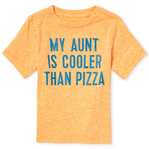 

s Baby And Toddler Boys Cool Aunt Graphic Tee - Orange T-Shirt - The Children's Place