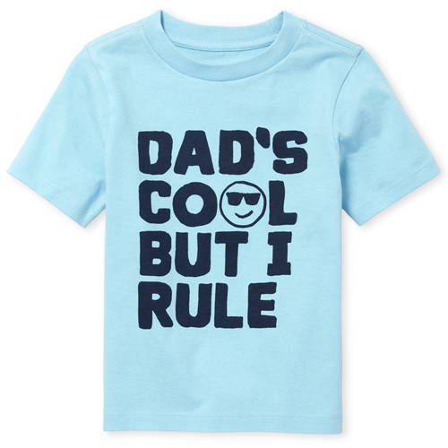 

s Baby And Toddler Boys Dad's Cool Graphic Tee - Blue T-Shirt - The Children's Place