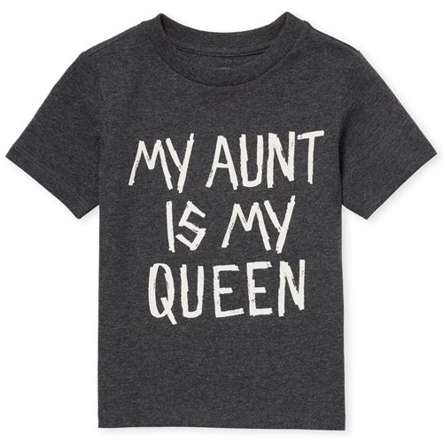 

s Baby And Toddler Boys Aunt Queen Graphic Tee - Black T-Shirt - The Children's Place