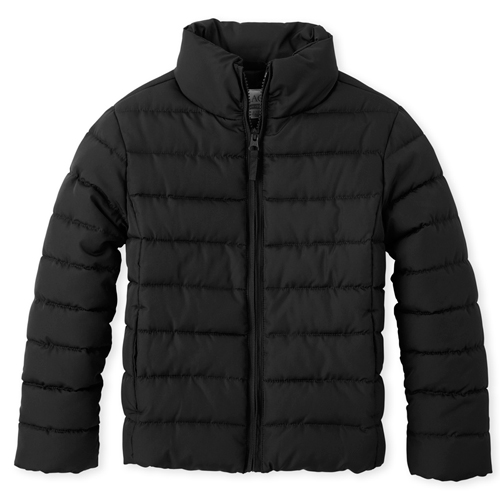 

Girls Puffer Jacket - Black - The Children's Place