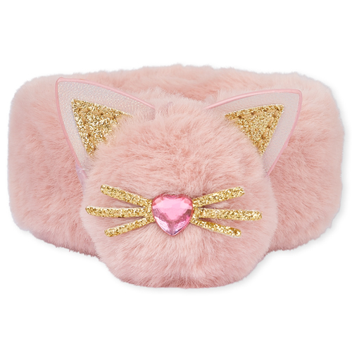 

Girls Glitter Cat Faux Fur Slap Bracelet - Multi - The Children's Place