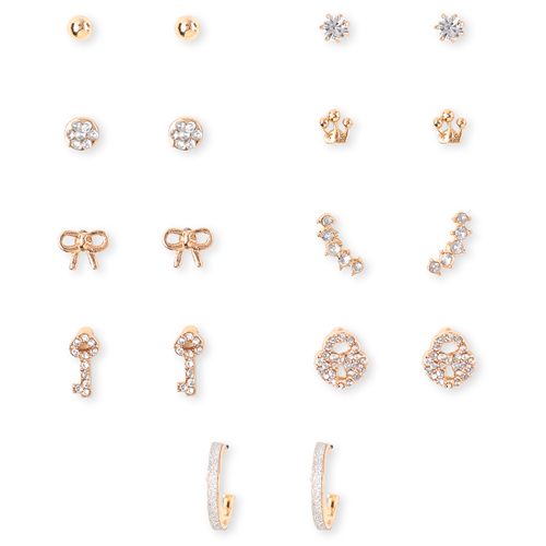 

Girls Sparkle Earrings 9-Pack - Multi - The Children's Place