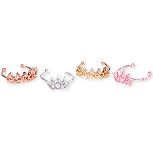 

Girls Tiara Adjustable Ring 4-Pack - Multi - The Children's Place