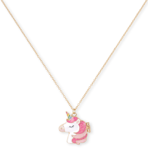 

Girls Glitter Unicorn Locket Necklace - Multi - The Children's Place