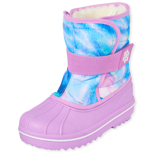 

Girls Tie Dye Snow Boots - Purple - The Children's Place