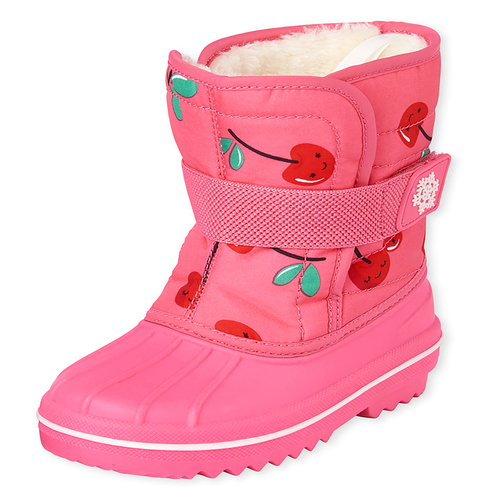 

s Toddler Cherry Snow Boots - Pink - The Children's Place
