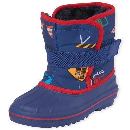 

s Toddler Boys Construction Snow Boots - Blue - The Children's Place