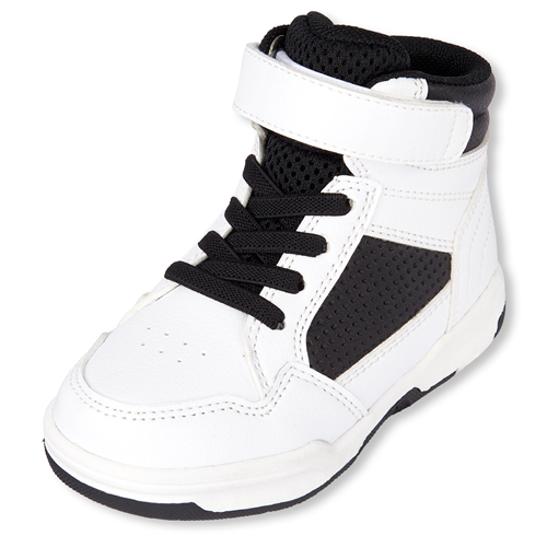 

s Toddler Boys Colorblock Hi Top Sneakers - White - The Children's Place