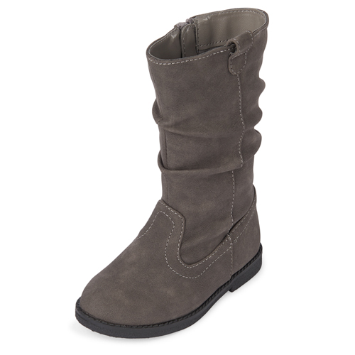 

s Toddler Slouch Boots - Gray - The Children's Place