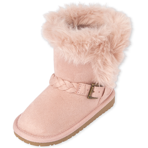

s Toddler Braided Boots - Pink - The Children's Place