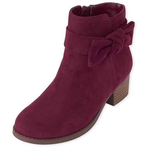 

Girls Bow Booties - Red - The Children's Place