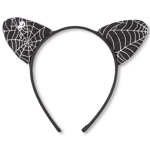 

Girls Halloween Spider Cat Ears Headband - Black - The Children's Place