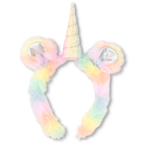 

Girls Faux Fur Rainbow Unicorn Headband - Multi - The Children's Place