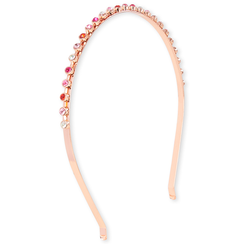 

Girls Jeweled Metal Headband - Metallic - The Children's Place