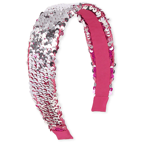 

Girls Flip Sequin Headband - Pink - The Children's Place