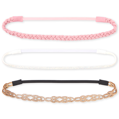 

Girls Braided Headwrap 3-Pack - Pink - The Children's Place
