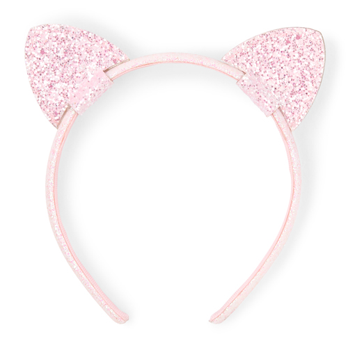 

Baby Girls Toddler Glitter Cat Ears Headband - Pink - The Children's Place