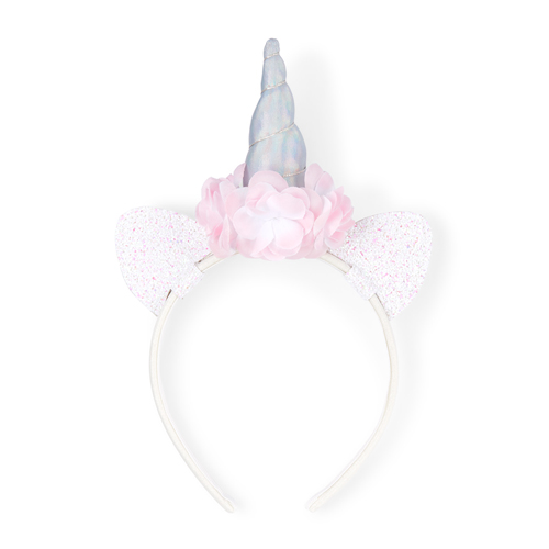 

Baby Girls Toddler Embellished Unicorn Flower Headband - White - The Children's Place