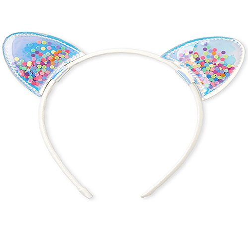

Baby Girls Toddler Shakey Cat Ears Headband - White - The Children's Place