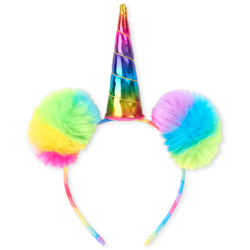 

Baby Girls Toddler Rainbow Unicorn Pom Pom Headband - Multi - The Children's Place