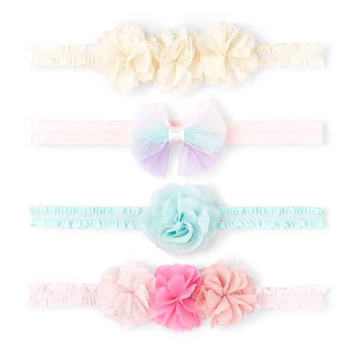 

Newborn Baby Flower Bow Headwrap 4-Pack - Multi - The Children's Place