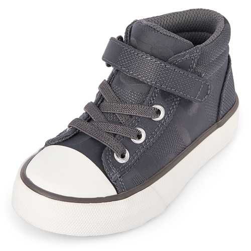 

s Toddler Boys Canvas Hi Top Sneakers - Gray - The Children's Place