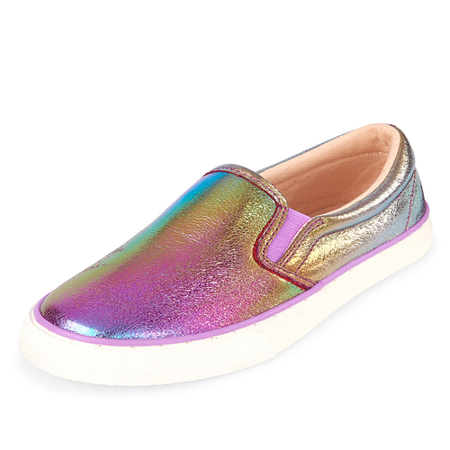 

s Metallic Rainbow Ombre Slip On Sneakers - Multi - The Children's Place
